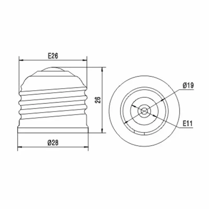 E26 к E11 адаптер E26 к E11 адаптер питания держатель лампы Основание конвертера Разъем светодиодный светильник лампа удлинитель