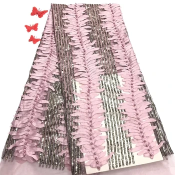 

VILLIEA African Lace Fabric 2019 High Quality lace With Beaded Nigerian Tulle Mesh Lace White Lace Fabrics For African Parties