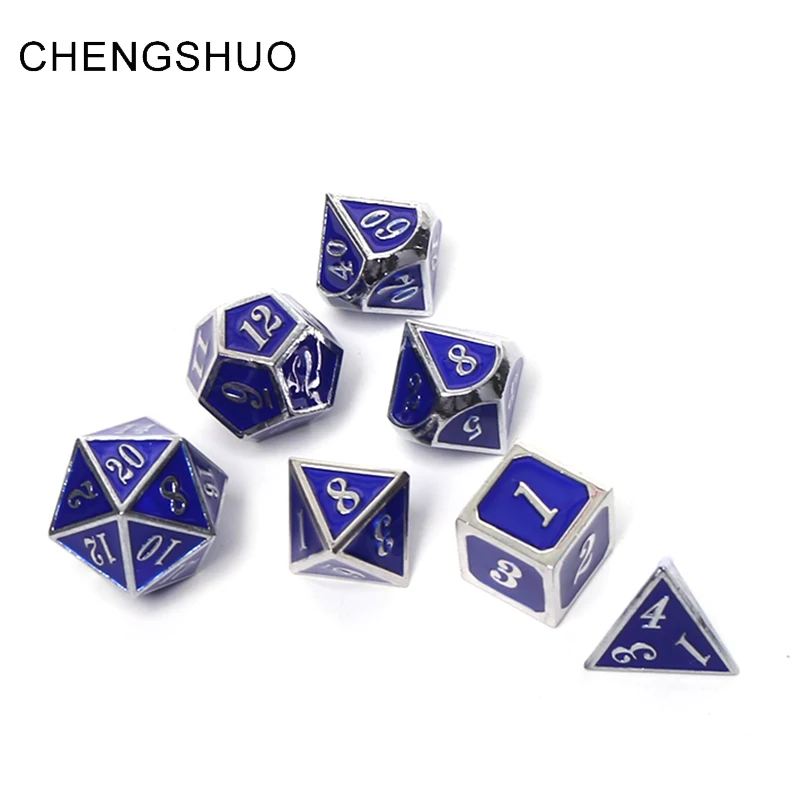 

Chengshuo rpg metal dice dnd polyhedral sets dungeons and dragons table games dice dados rpg digital zinc alloy 7pcs d20 10 12 8