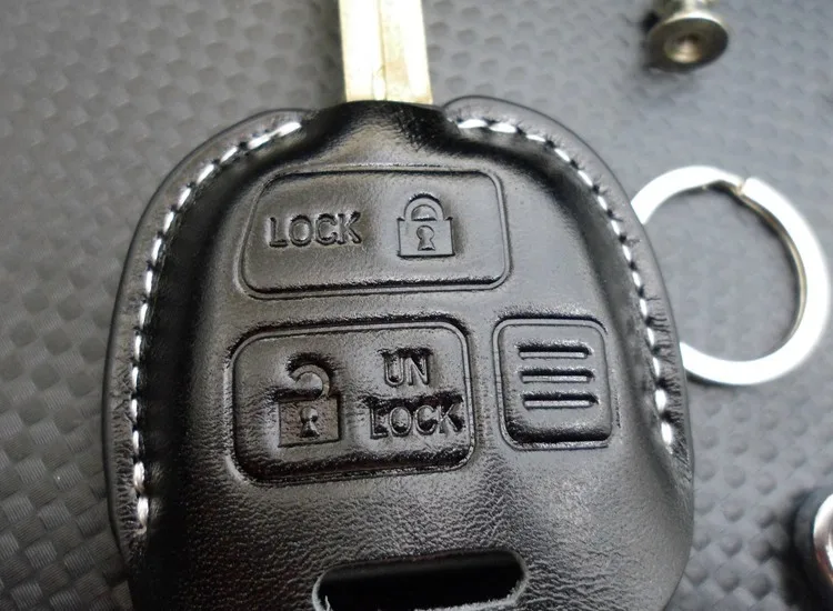 Кожаный чехол для ключей для Toyota Prado Camry xv40 Rav4 костюмы для Lexus LS LX RC RX 2 3 кнопки брелок крышка Держатель Для Ключей аксессуары