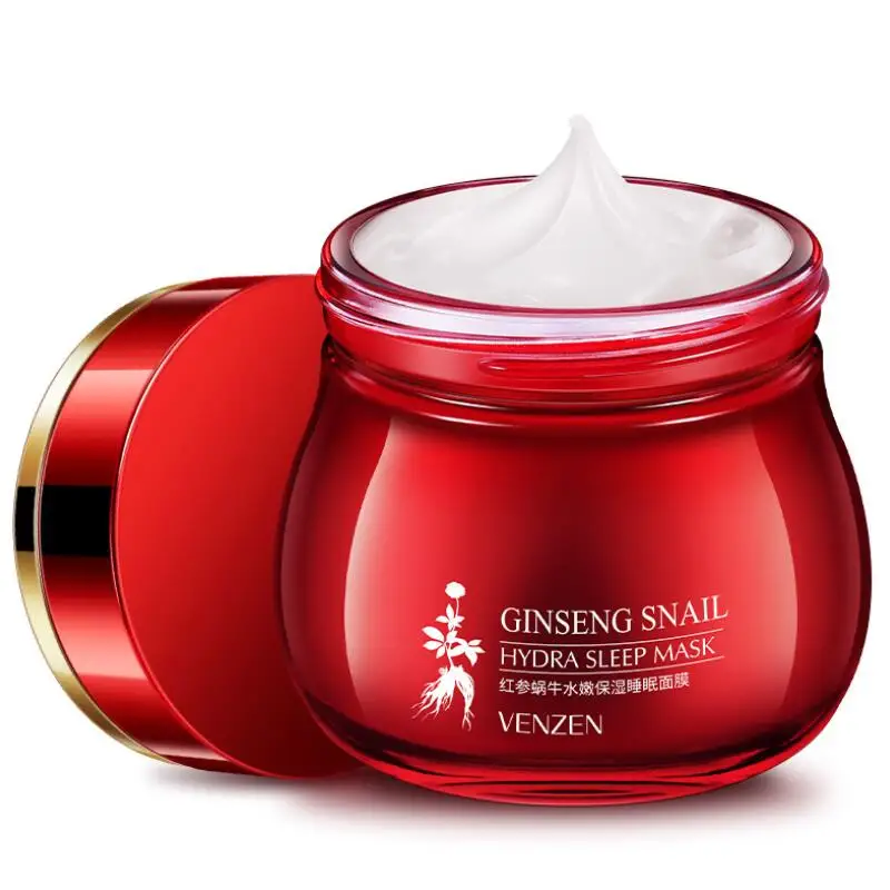 

Ginseng Snail Sleeping Face Mask Moisturizing Nourishing Hydration Smoothing Face Skin Care No Wash Night Cream