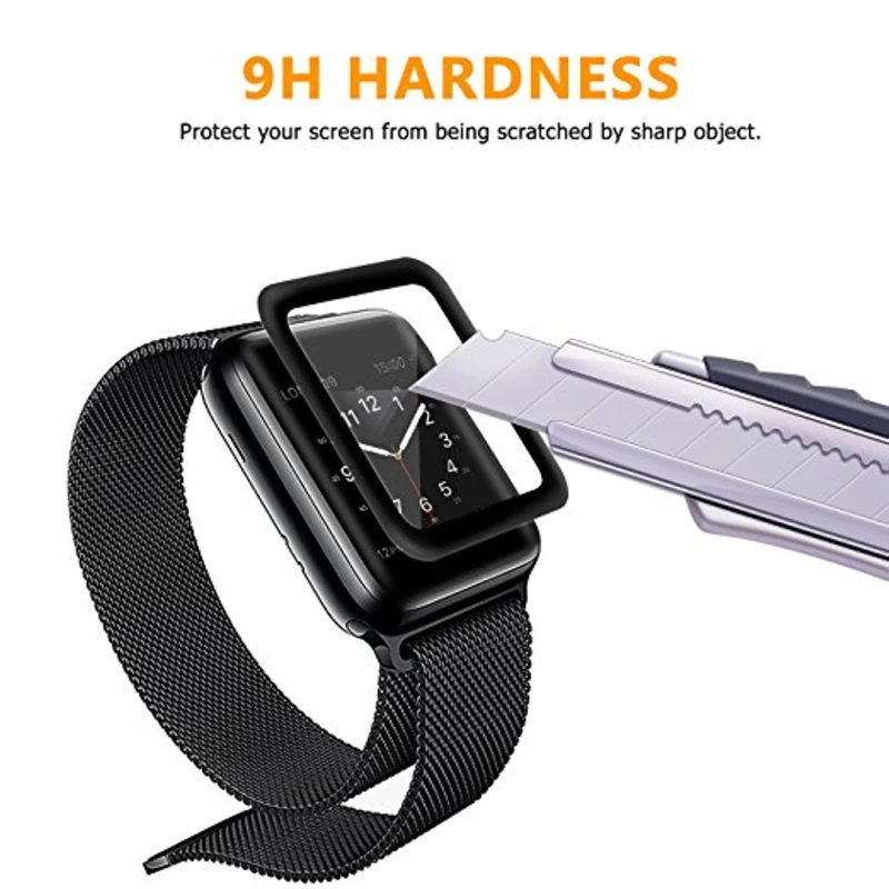 For iWatch Plating Tempered Glass For Apple Watch 38mm 42mm Series 3 2 1 Full Cover 3D Curved Black Edge Screen Protector Film For iWatch Plating Tempered Glass For Apple Watch 38mm 42mm Series 3 2 1 Full Cover 3D Curved Black Edge Screen Protector Film