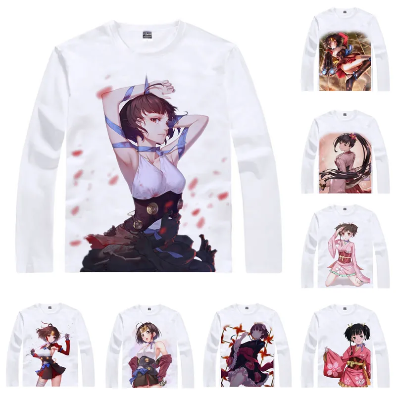 Аниме рубашка Coolprint футболки кабанери Железной Крепости с длинным рукавом