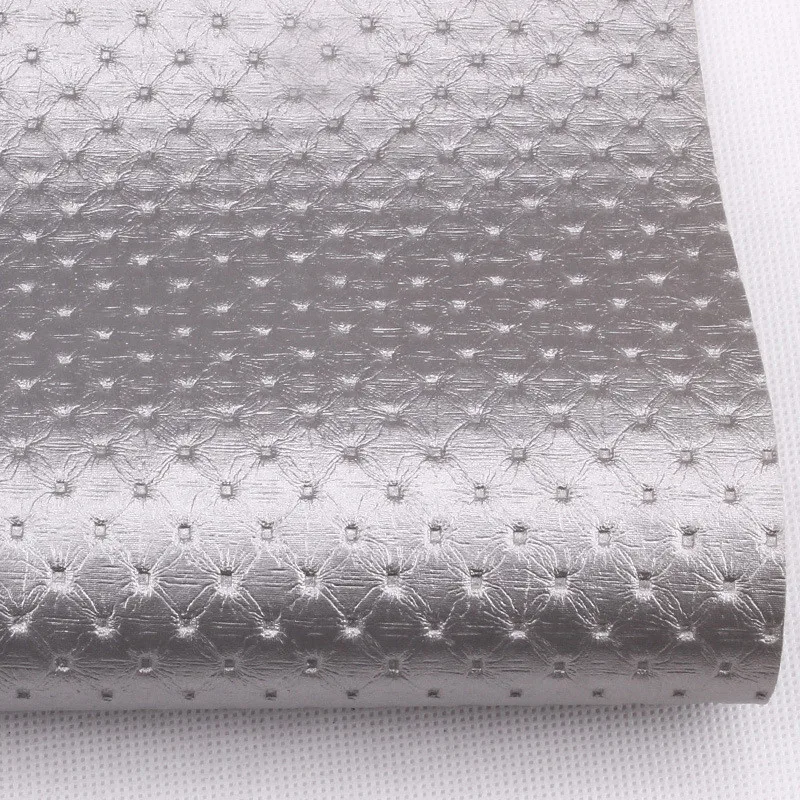 Lychee Life A4 Embossed Dot PU Leather Fabric High Quality Synthetic Leather DIY Sewing Material for Handmade Crafts