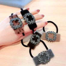 Korea Wool New Style Flower Rhinestone Hair Accessories Hair Bows Elastic Hair Bands Rubber Band Hair Ring Headbands For Girls Korea Wool New Style Flower Rhinestone Hair Accessories Hair Bows Elastic Hair Bands Rubber Band Hair Ring Headbands For Girls