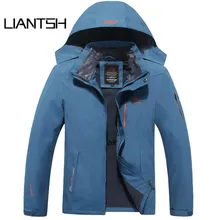 Синие куртки наружный каток расписание 8XL плюс размер Осенняя мужская куртка-ветровка, ветрозащитная походная куртка для мужчин