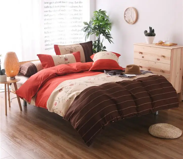 3pcs Polyester Printed Brushed Duvet Set Comforter Cover Duvet Cover