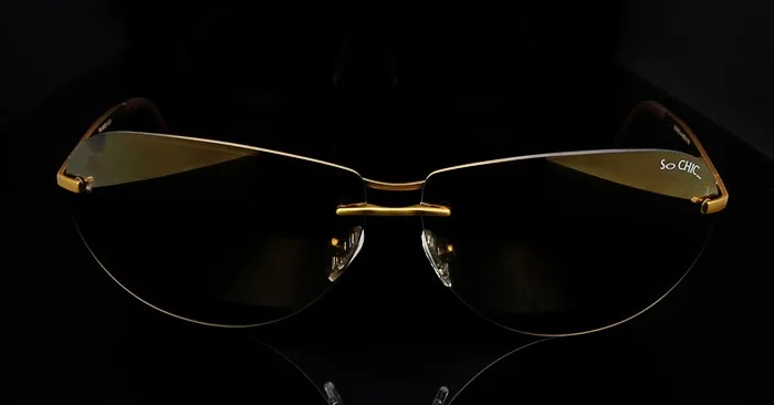 Esnbie Новый высокое качество Для мужчин s негабаритных без оправы Солнцезащитные очки поляризованные солнцезащитные очки для Для мужчин