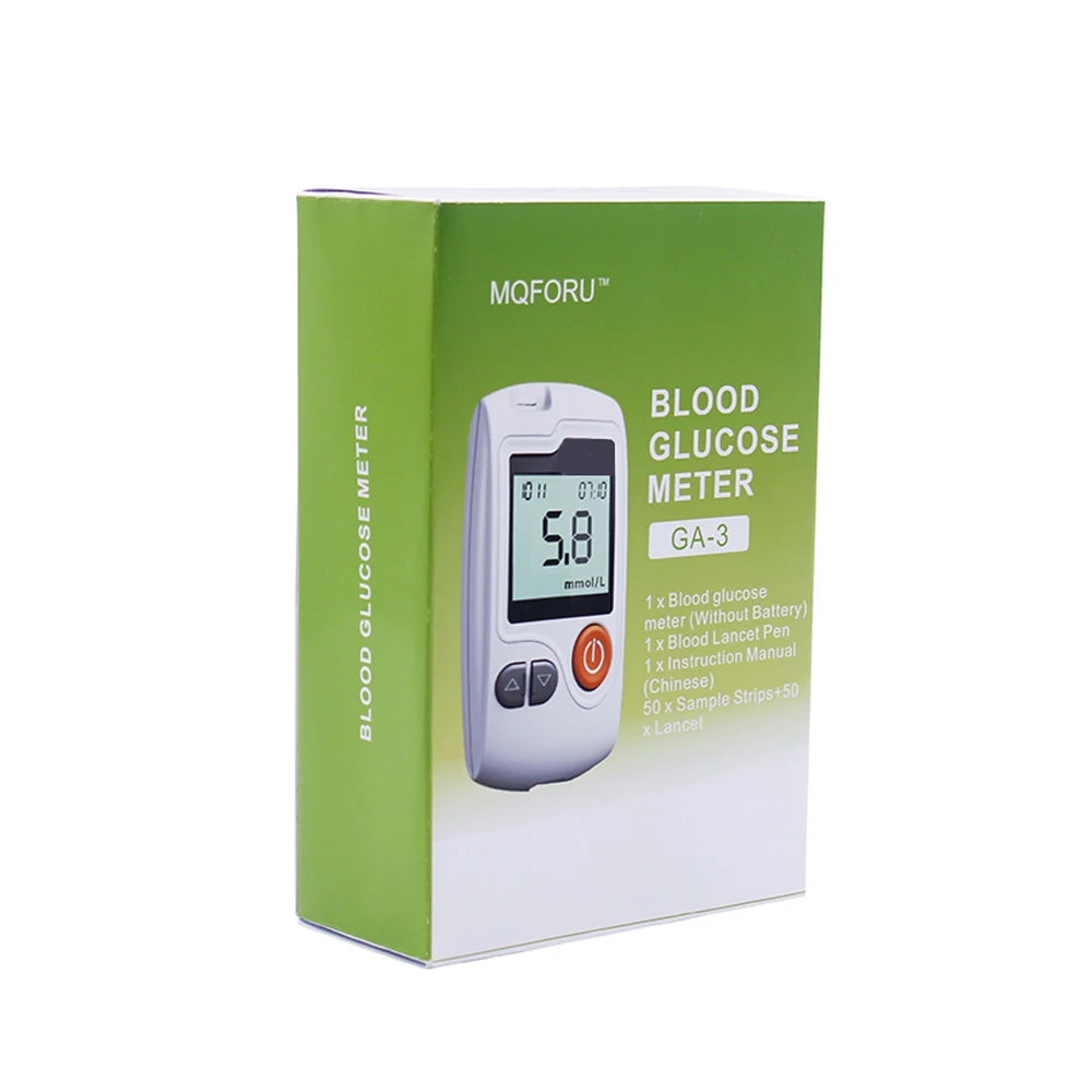 Medidor de Glicose Lanceta de Voz Inteligente de Detecção de Açúcar Dispositivo de Cuidados com o Corpo Tiras + 50 Sangue Diabetes Diabéticos Mqforu 50 Amostra no 6 50 tiras de amostra + 50 lancet