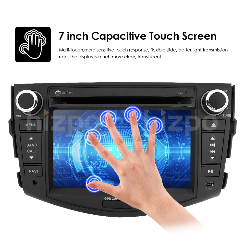 Clearance 2 din Car DVD player for Toyota RAV 4 2006-2012 8 inch Car radio GPS navigation Monitor steering wheel dab+ DVR Camera OBD2 10