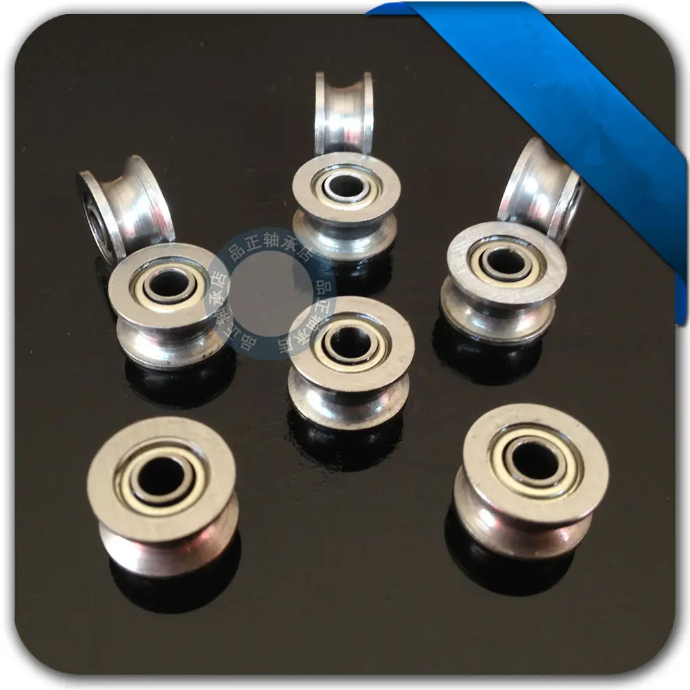 4PCS/LOT BS059 U624ZZ U shaped channel Bearings 4mm*13mm*7mm Guide