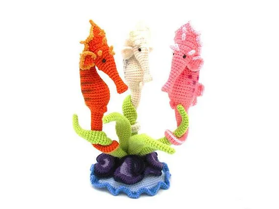 Игрушки для вязания крючком amigurumi seahorse Номер модели b0129