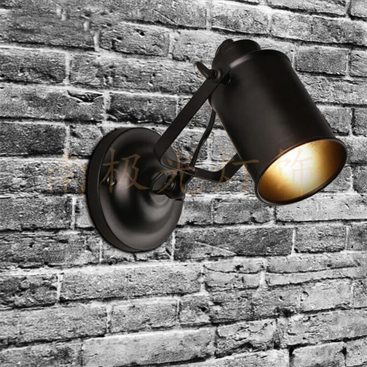 Промышленный винтажный настенный светильник бра, железные Лофт лампы для спальни, коридора, бара, прохода, склада, ресторана, паба, кафе, настенный светильник, бра