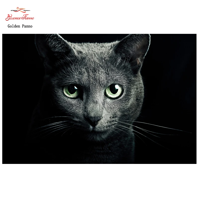 

Golden Panno,DIY DMC 11CT 14CT completely Cross stitch animal cat ,Christmas gift,kits embroidery needlework wall decoration 09