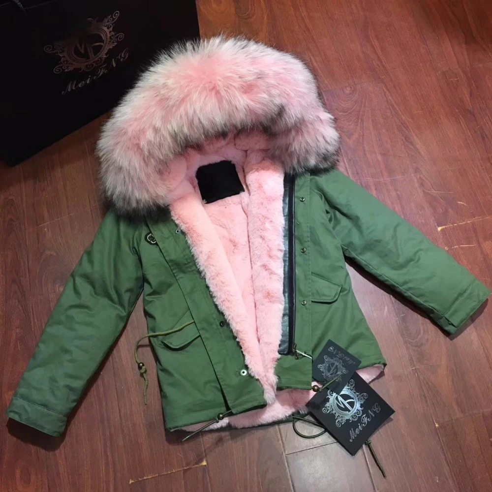 pink fur parka