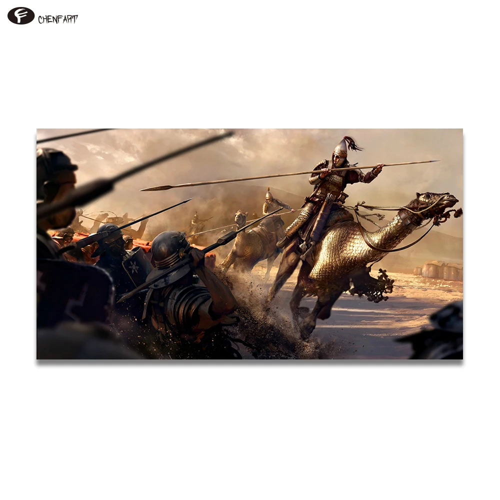 Us 5 62 8 Off Chenfart Pop Art Movie Poster Video Game Total War Rome Ii Art Canvas Wall Pictures For Living Room No Framed In Painting