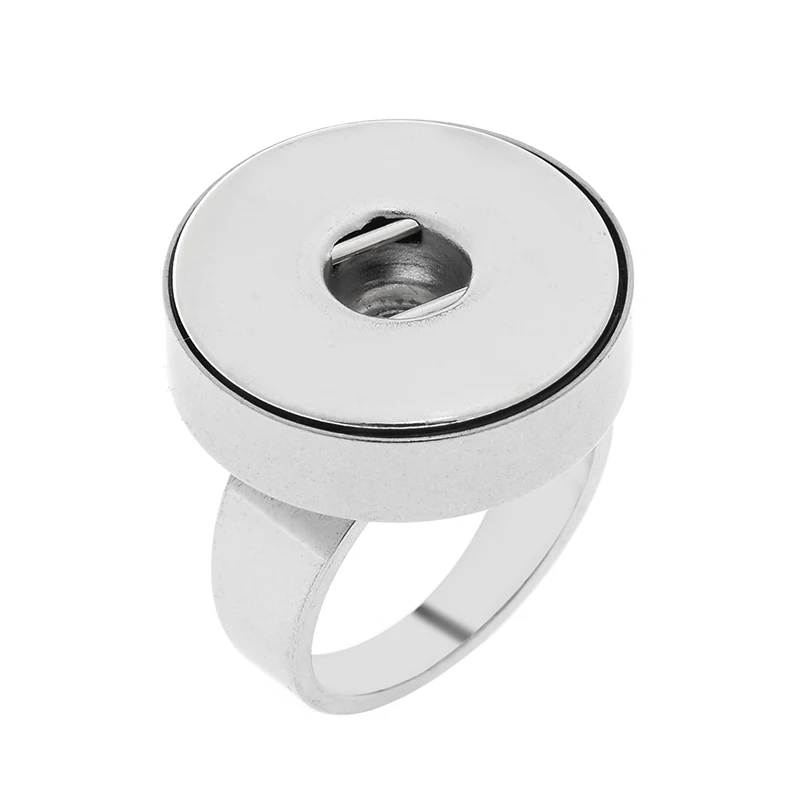 

18mm Stainless steel snap button jewelrys ring Unisex OEM, ODM XH003
