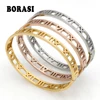 Delicate Hollow Roman Numeral Bracelets & Bangles Titanium Steel Bangle Fine Jewelry For Women Jewelry Pulseiras Top Quality 1