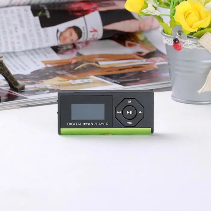 MP3 USB 2,0 TF простой Touchtone удобный 20 Монохромное освещение экрана, мобильный флэш-диск светильник с зажимом MP3