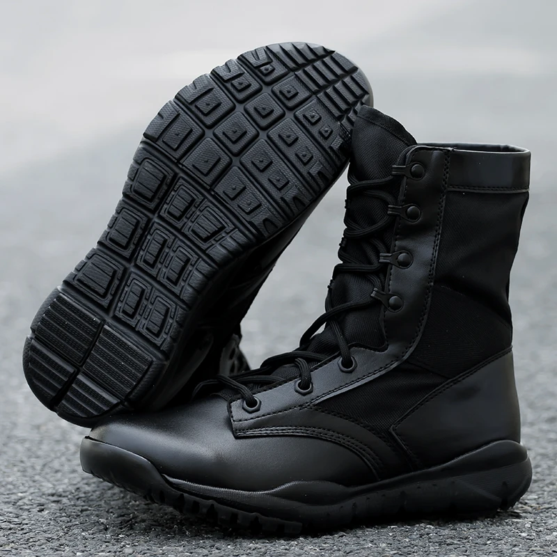 lightweight black boots