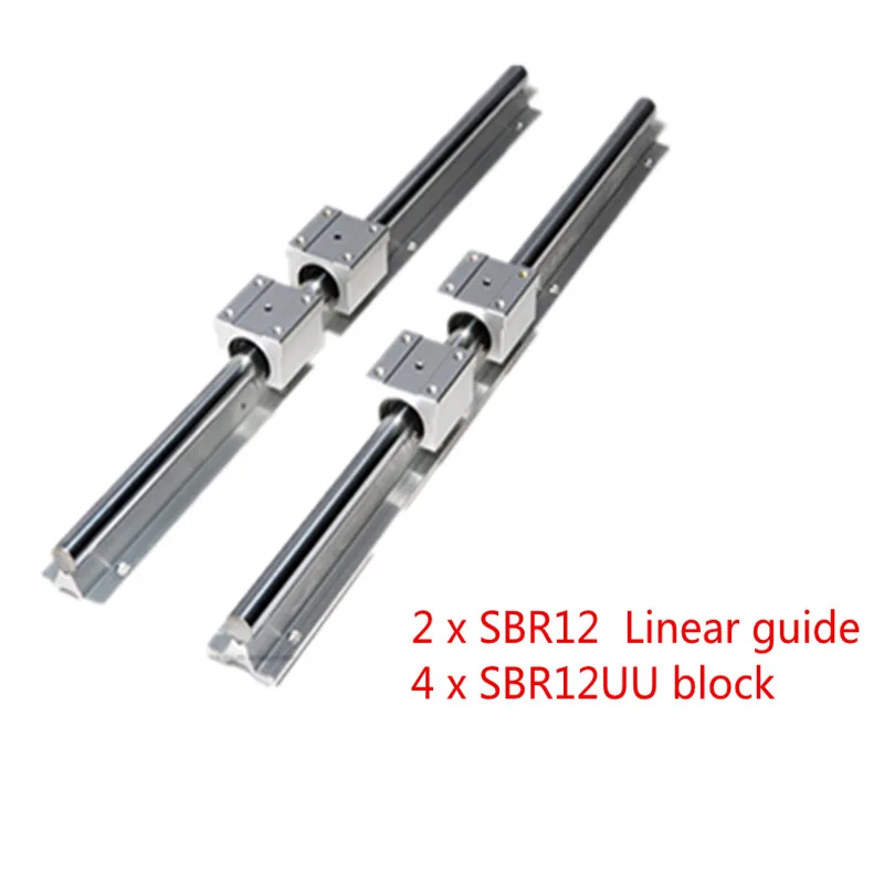 Линейная направляющая SBR 12 мм 2 шт. SBR12 550 600 650 700 800 900 1000 полностью поддерживаемая