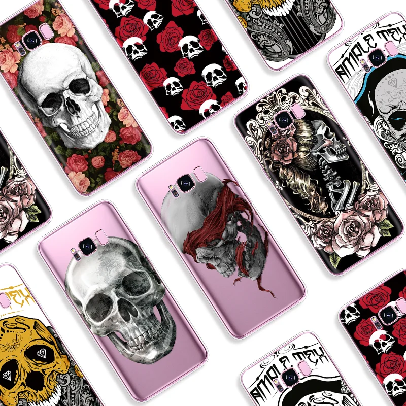 

TPU Skull Phone Cover For Samsung Galaxy M30 M20 M10 A70 A60 A50 A40 A30 A20e A10 A3 A5 A6 A7 2016 2017 A6s A9 A8 Plus 2018 Case