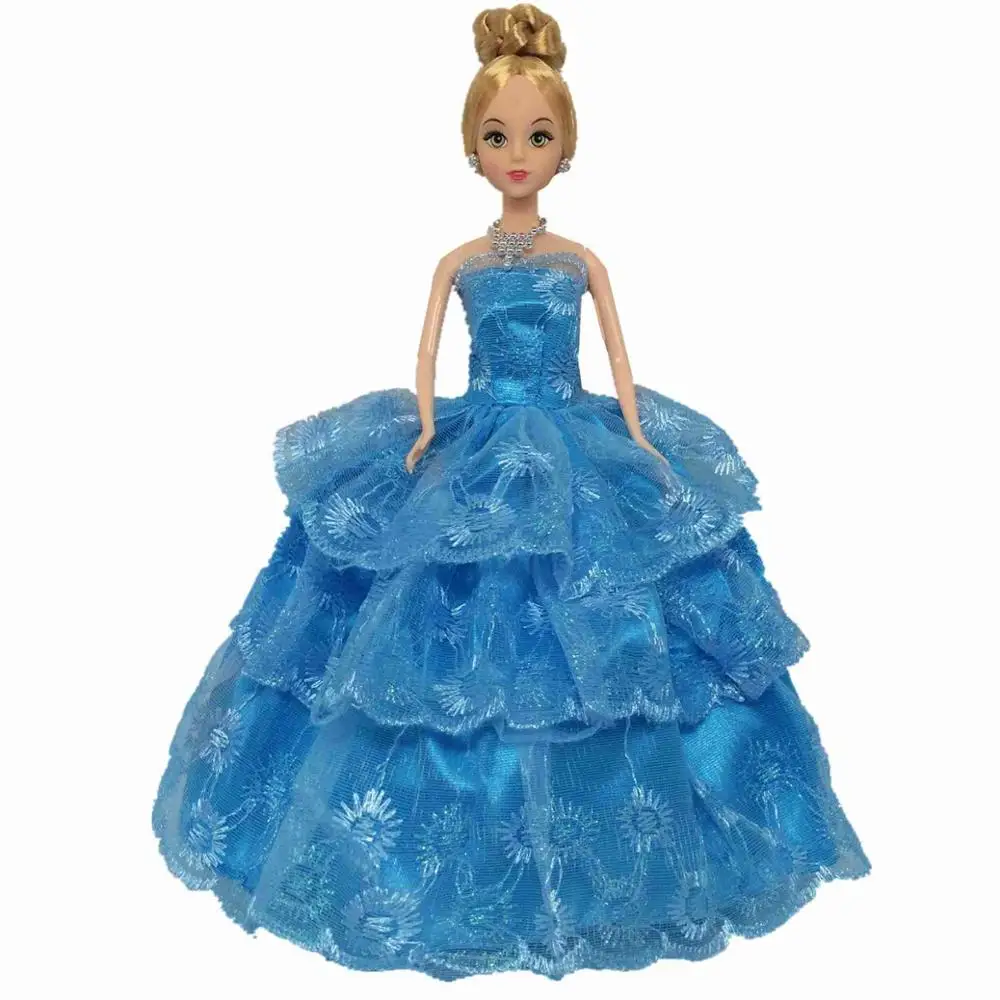 NK один шт все включено принцесса свадебное платье Благородные вечерние платья для куклы Барби модный дизайн наряд лучший подарок для девочки кукла - Цвет: C Not Include Doll