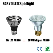 10 шт./лот Par20 светодиодный затемнения 7 W 110 V 230 V 240 V зонтик лампада светодиодный Par20 COB светодиодный энергосберегающий 80 90Ra 2700 K 3000 K 4000 K 5500 K