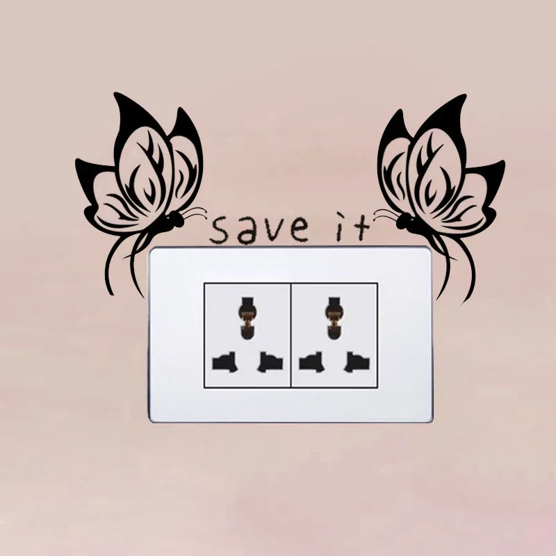 

Butterfly Vinyl Removable Personalized Bedroom Girl Wall Decals Decor Home Switch Stickers A3246