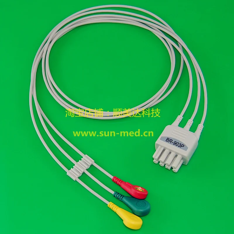 Совместимый Nihon Kohden ECG leadwires BR-903 913 3 провода | Обустройство дома