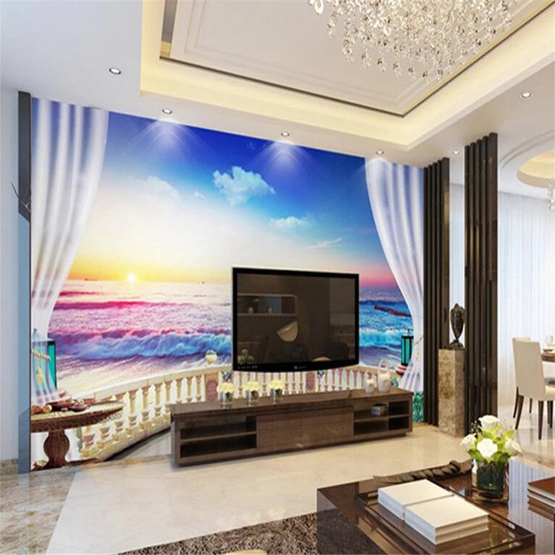 Обои beibehang 3D для фотосъемки на заказ большие настенные обои стен балкона с видом