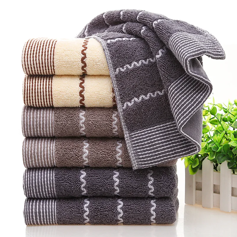 

33*73cm Size New Wavy Striped Fashion Adult Towel Exquisite Design Non-twisted Wash Towels Spa Facial Bath Towel High Quality