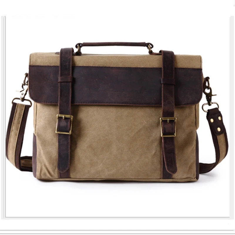 

XIYUAN BRAND men's green/grey/khaki Messenger bag man Handbag Canvas Shoulder postman Bag Men casual Crossbody Messenger bags