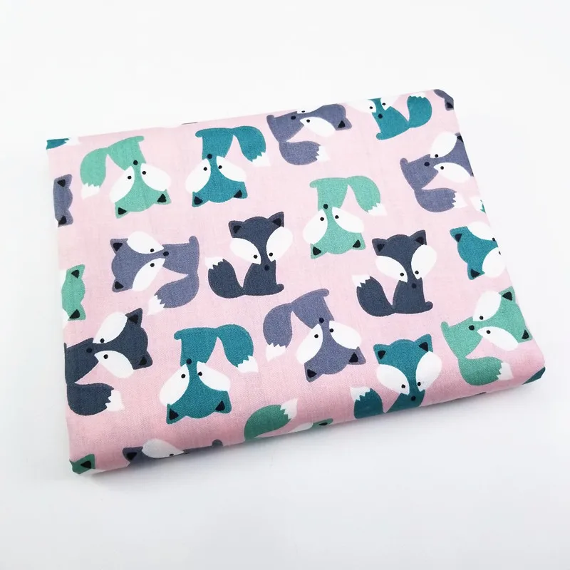 

Twill Fabric Cotton Printed Fox Patchwork Cloth for DIY Sewing Quilting Fat Quarters Material For Baby&Child Cribs Cushions