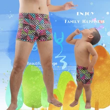 Swimmart/ летние шорты для плавания для родителей и детей, купальные костюмы, Семейный комплект, купальник, мужская пляжная одежда, детские купальники, Прямая