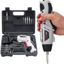 Multifunctional Handle 4.8V Rechargeable Cordless Electric Screwdriver with Rotatable LED Light Screw Bits Boxed Suit
