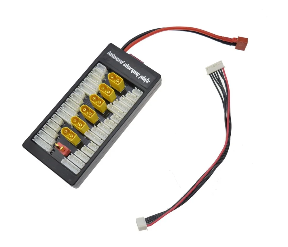 XT60 Lipo Parallel Charging Board parallel 6 batteries Charger Plate