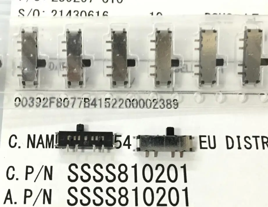 (5pcs)/package Japan ALPS Alps SSSS810201 patch toggle switch 2 gear 8 foot slide |
