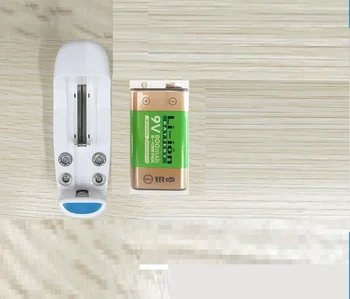 

800mAh Li-ion 9 V Rechargeable Batteries For Smoke detectors Wireless Microphones+9 V charger