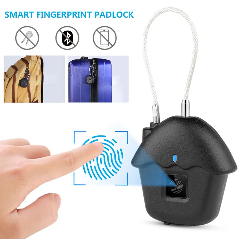 

Keyless Waterproof Anti-Theft Fingerprint Smart Padlock Portable Home Security Smart Padlock Universal Travel