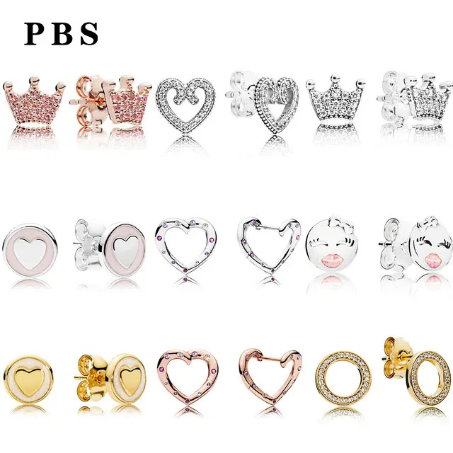 

PBS 100%925 sterlinOriginal Copy High Quality 1:1 Multi-Style Ear Studs Logo Gift Preferred Free Package Wholesale Manufacturers