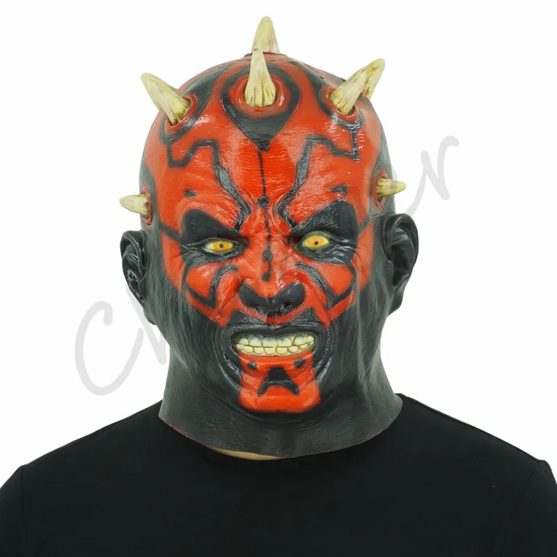 

New Star Wars Movie Darth Maul Latex Mask Cosplay Costume Halloween Party Prop