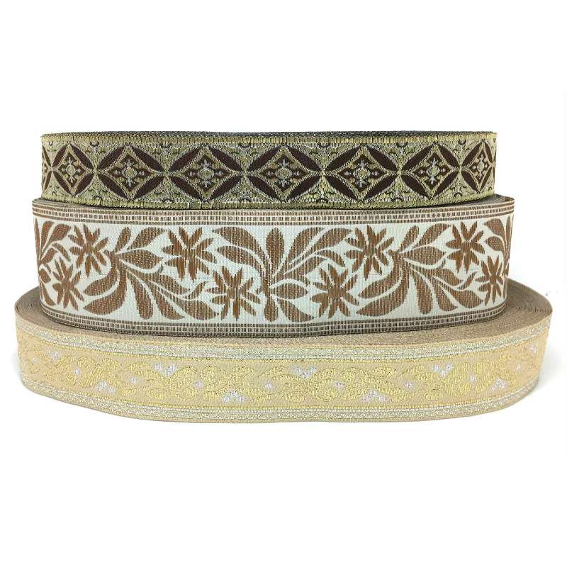 FINGERINSPIRE 7 meter Rood Zwart Vintage Jacquard Lint 48mm Breed Bloemenrank Patroon Geweven Trim Etnische Stijl Borduurwerk Polyester Linten Stof Trim voor Kleding Naaien Ambachten, Cadeauverpakking