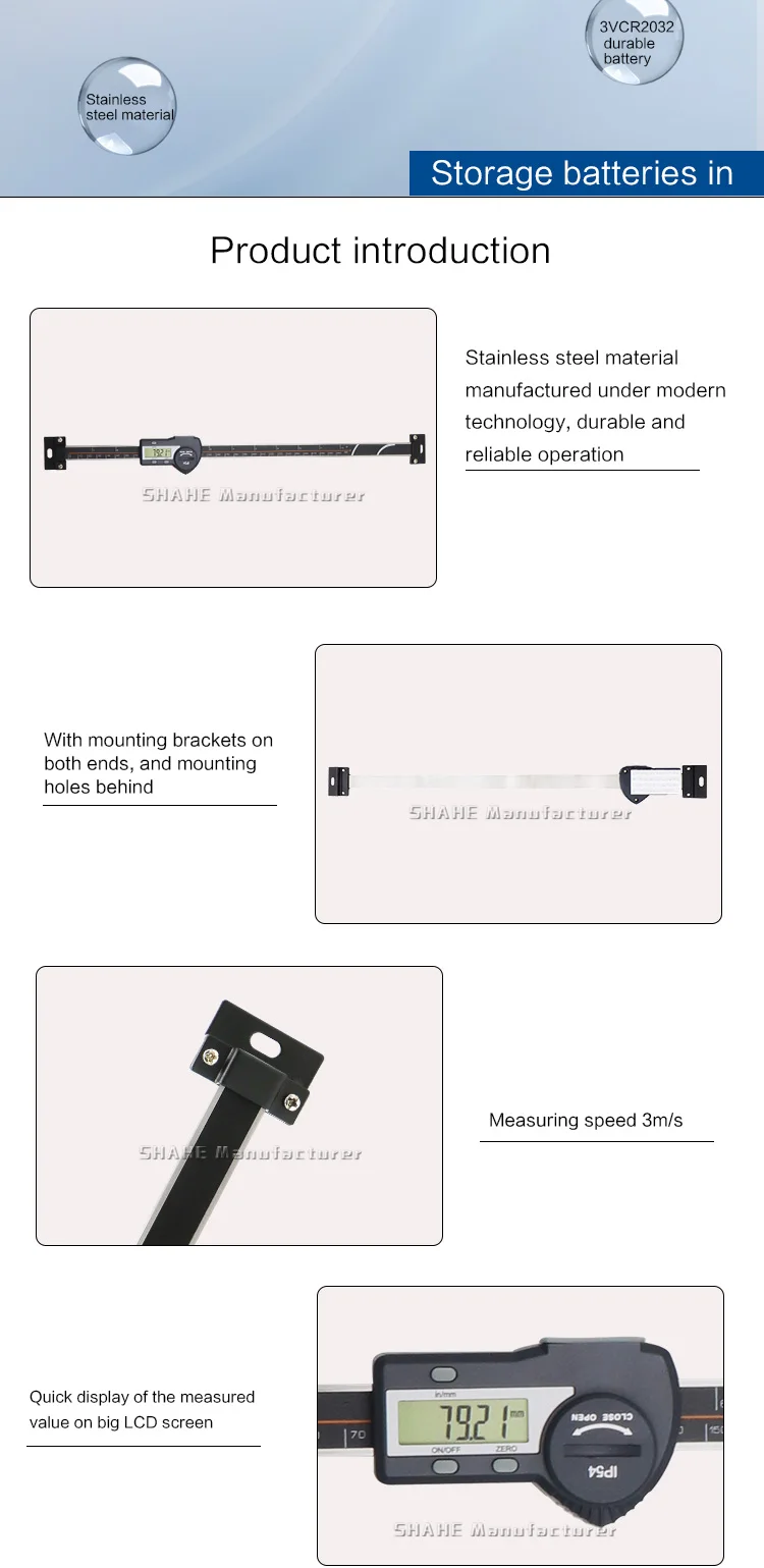 Shahe 0-300 мм 0,01 мм цифровые весы горизонтального типа Цифровые линейные весы штангенциркуль