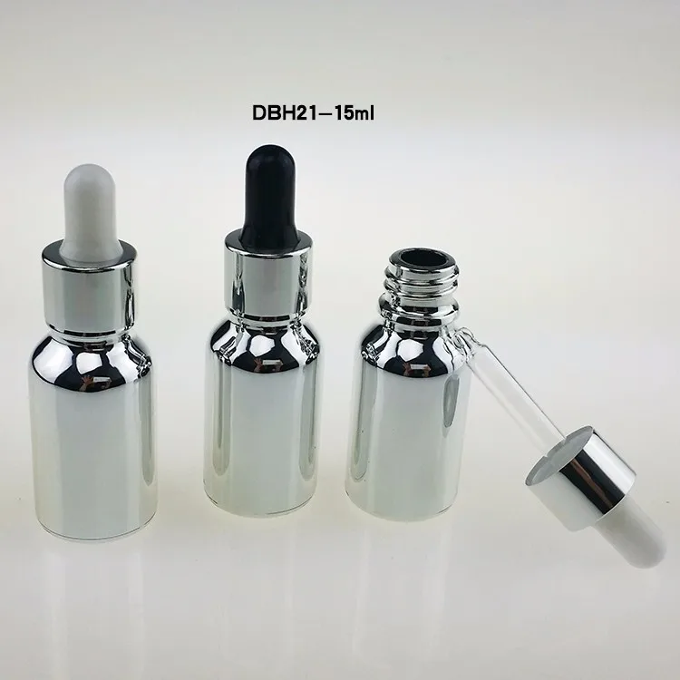 DBH21-15ml Silver liquid bottle with dropper (1)