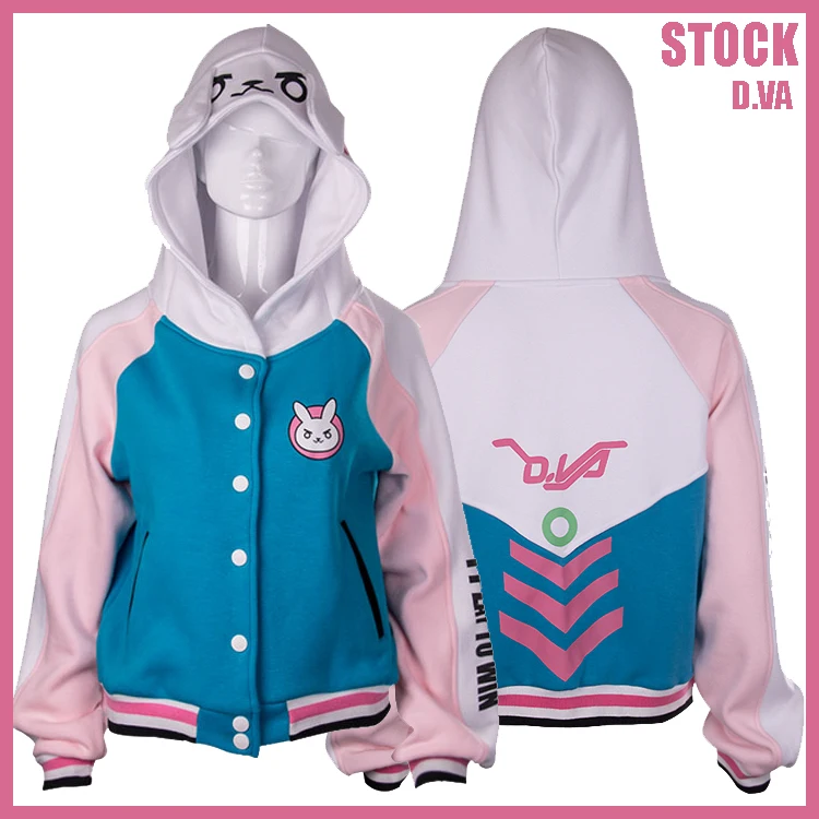 [STOCK]D.va Game OW Hoodie Cosplay DVA costume Jacket Sweatshirt Fleece ...