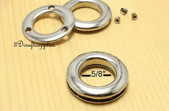 

eyelets metal with washer grommets nickel Alloying round 8 pieces 15 mm E38