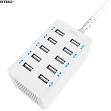 BOTD Multi Port Charger 10 USB 50W LED Light Fast Charging For iPhone 5 6 6S 7 Plus iPad Samsung S8 Huawei Nexus ZUK AC Adapter