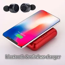 X4T Bluetooth стереонаушники Беспроводные наушники с 5200 мАч батарея банк питания Беспроводное зарядное устройство для iphone android samsung