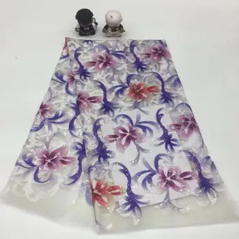 

beautiful JIANXI.C-61308 embroiderd lace fabric flower Nigerian lace fabric for party dress